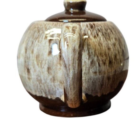 Vintage Pottery Teapot, Clay Pottery Drip Glazed, Single Cup Teapot, Hand Made, - Picture 4 of 9